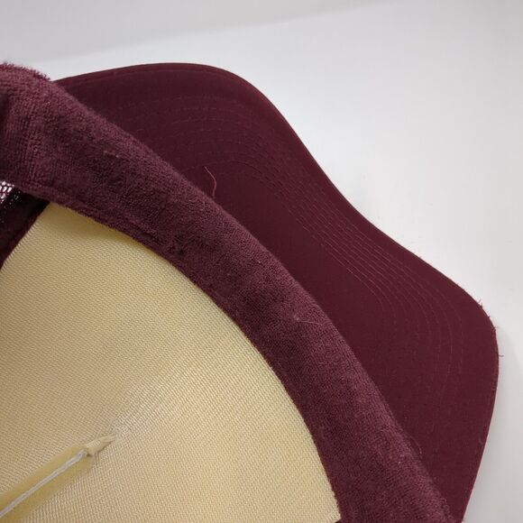 Lake Vibes Snapback Trucker Hat Red One Size Adjustable Mesh Back Rope - Picture 8 of 9